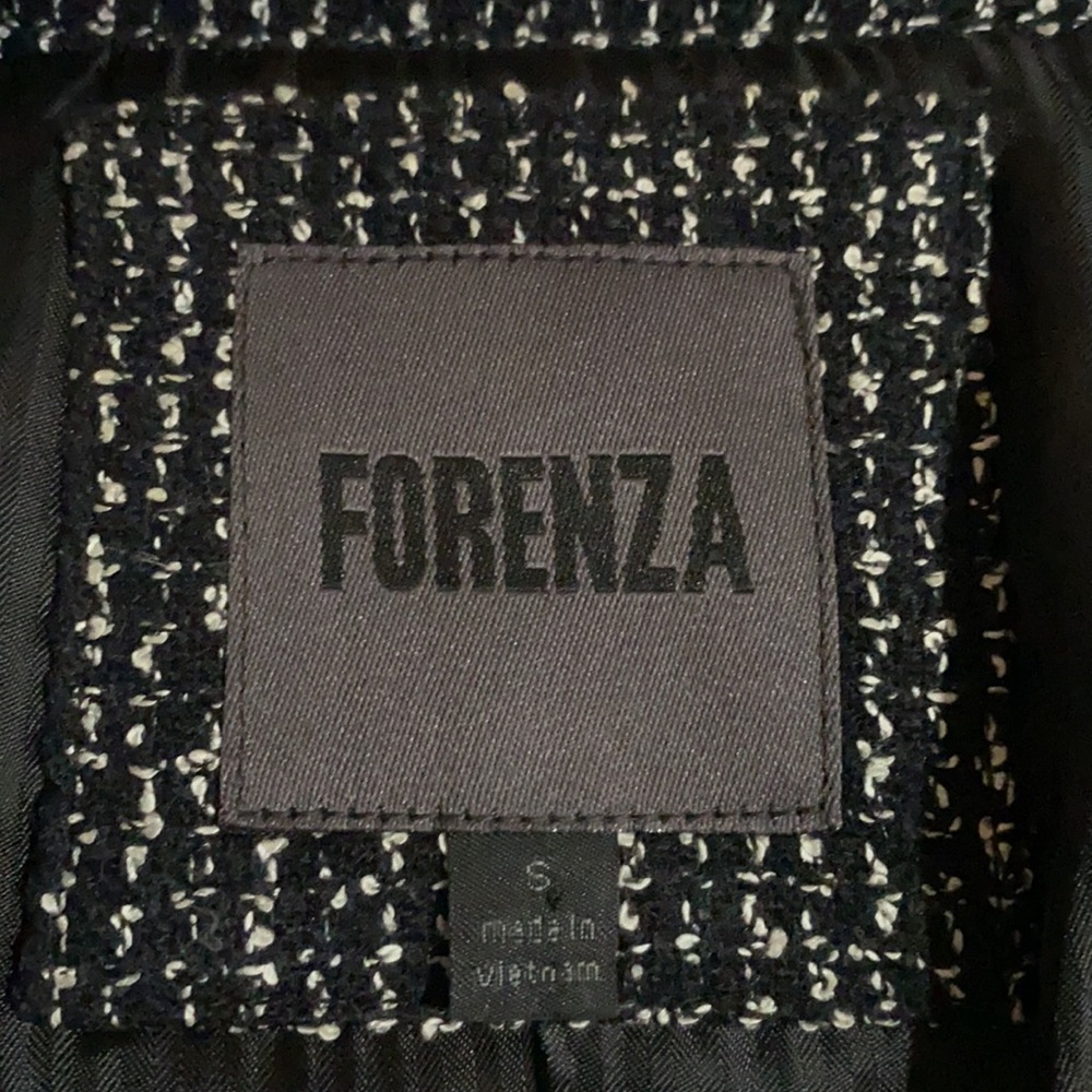 Forenza Moto Zip Black & White Tweed Jacket Sz S - Picture 4 of 13
